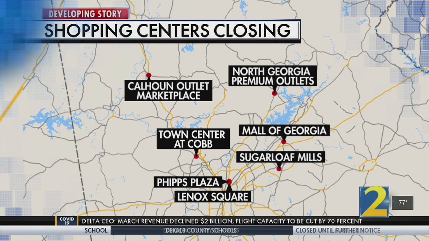Center Map of Phipps Plaza - A Shopping Center In Atlanta, GA - A