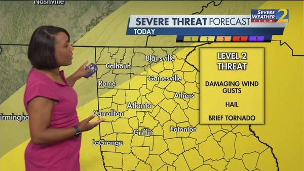 Risk of strong/severe storms this morning and afternoon