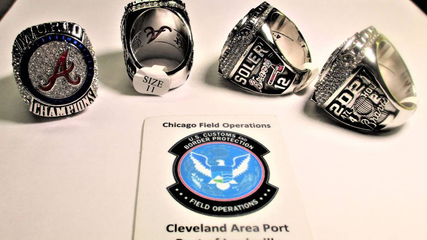 More than 100 fake Braves World Series rings seized by customs
