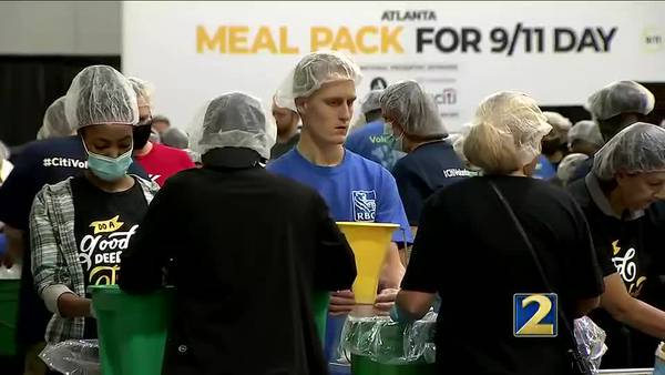 Hands on Atlanta volunteers pack 160,000 meals for the Atlanta Community Food Bank