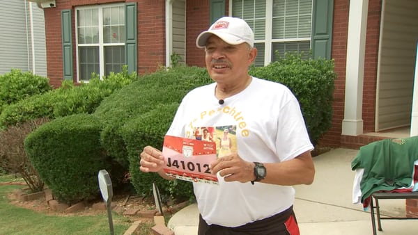 77-year-old man has run the Peachtree Road Race 36 times, but this time in memory of his son