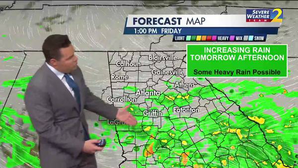 Dry Friday morning, but showers on the way