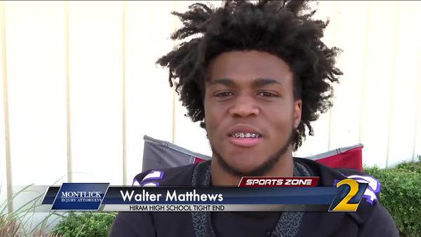 Hiram's Walter Matthews: Montlick Injury Attorneys Athlete of the Week
