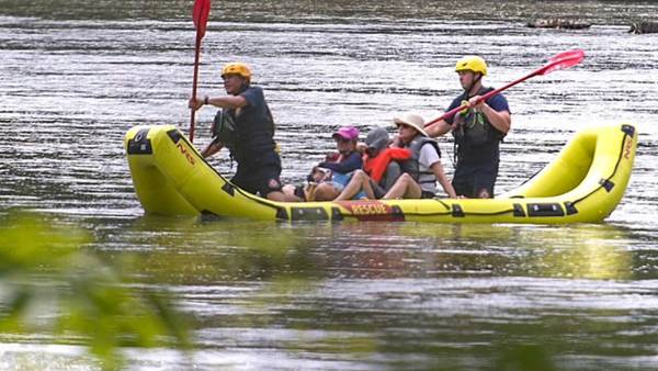 Firefighters rescue 3 women stranded on small island after raft deflated along Chattahoochee