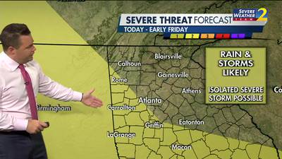 Strong storms possible for parts of west Georgia
