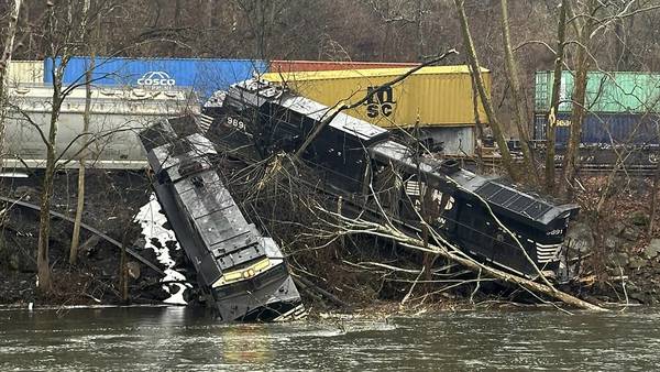 Three trains involved in ‘collision and derailment’ in eastern Pennsylvania; no injuries reported
