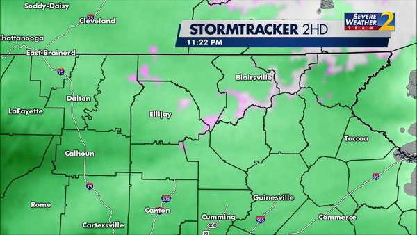 Snow begins falling in north Georgia, Winter Weather Warning remains for parts of metro Atlanta