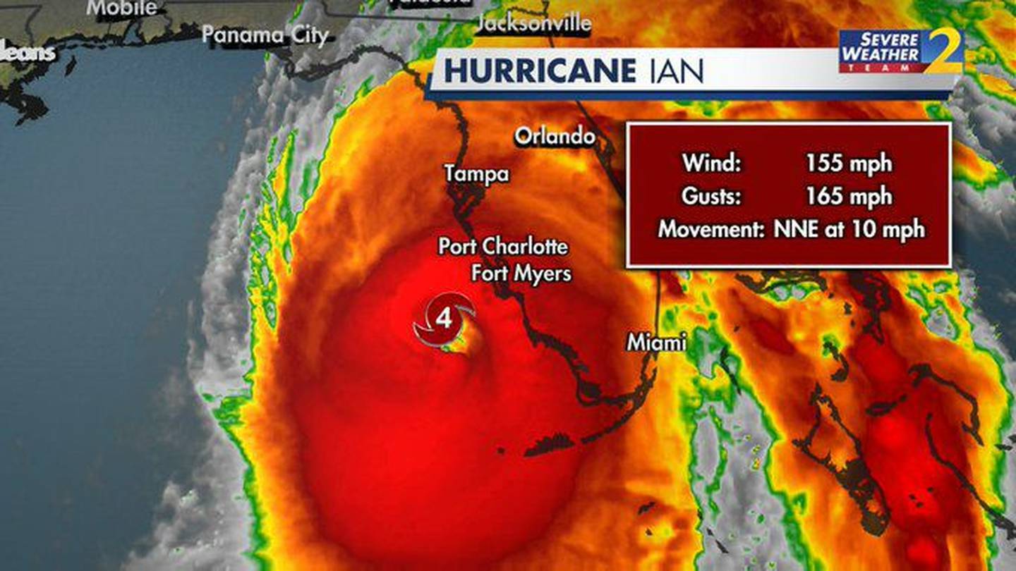 Hurricane Ian nearly Category 5 hurricane strength WSBTV Channel 2
