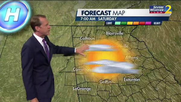 Isolated showers to move out Friday night