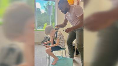 Barber specializes in children with special needs, sensory issues