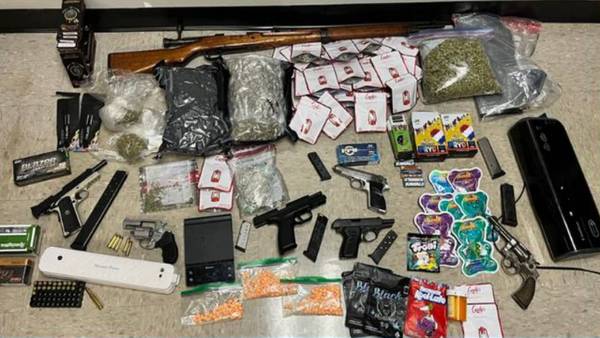 Pounds of marijuana, hundreds of pills, guns, and more seized in drug bust near Athens