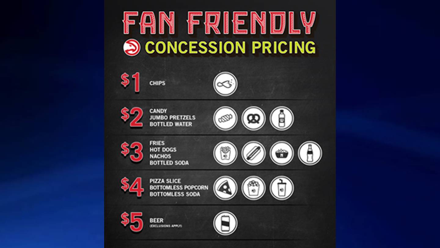 Philips Arena announces 'fanfriendly concession pricing' WSBTV