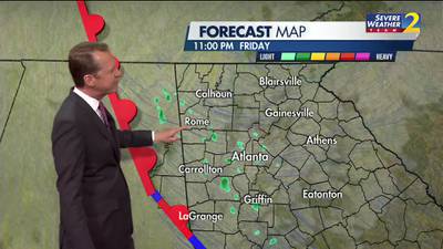 Partly to mostly cloudy sky across metro Atlanta for Friday