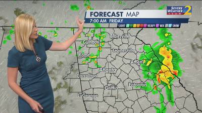 Tracking some showers and storms heading into Friday morning and rain possible through the day