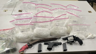 Nearly $50K worth of meth, stolen guns found during Atlanta drug raid 