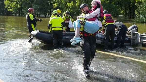 Heavy rains over Texas have led to water rescues, school cancellations and orders to evacuate