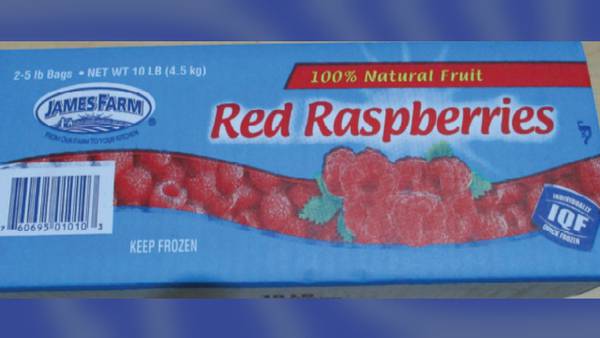 Recall alert: James Farms Frozen Raspberries recalled due to possible hepatitis A risk
