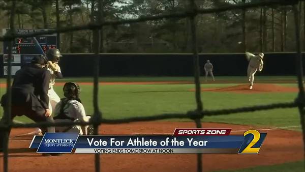 Who should be the Male Athlete of the Year presented by Montlick Injury Attorneys?