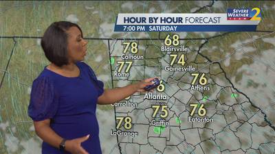 Most of Georgia will stay dry for the weekend and staying warm