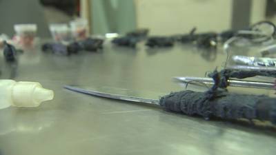 Almost 100 shanks made from crumbling pieces of Fulton County Jail seized from inmates