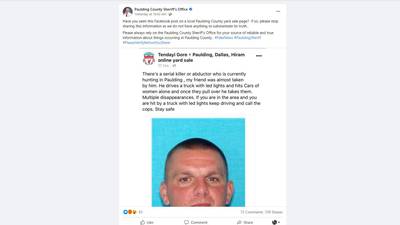 Sheriff says Facebook hoax about ‘serial killer’ hunting Paulding County women is false