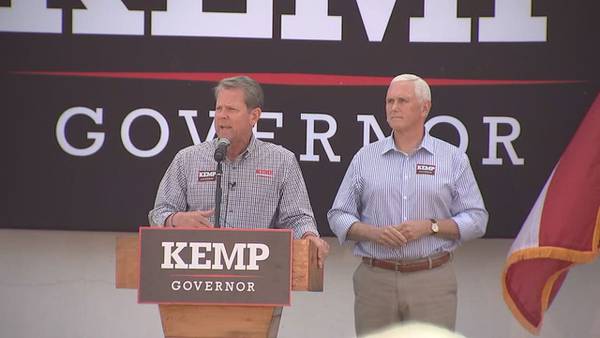 Former VP Mike Pence stumps for Gov. Kemp with Election Day 1 week away