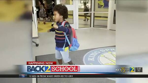 BUST A MOVE! Son of Channel 2's Lori Wilson isn't afraid of the first day of school