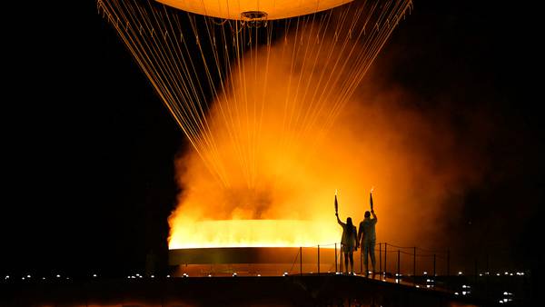 Paris Opening Ceremony: Marie-José Pérec and Teddy Riner light the Olympic cauldron