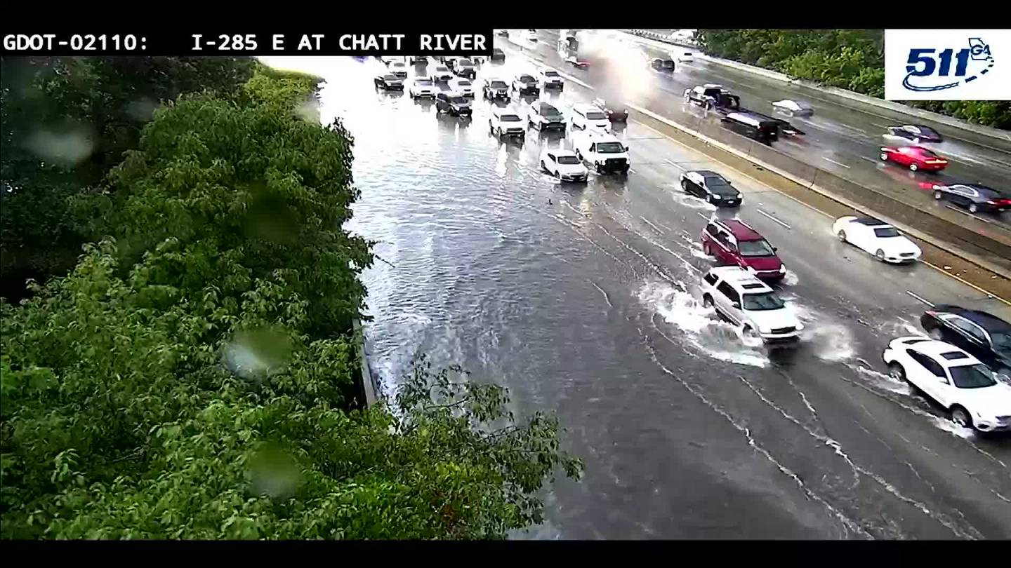 Heavy rain floods I285 as storms hammer metro Atlanta WSBTV Channel