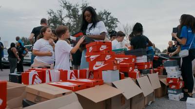 Buckhead business owner gives $1 million in designer sneakers to underserved children