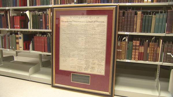  Kennesaw State University working to preserve 19th century copy of Declaration of Independence
