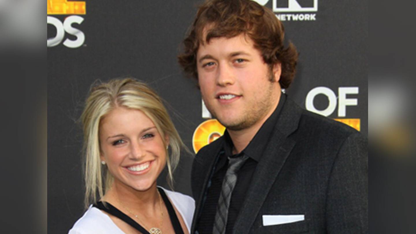 Matthew Stafford's wife Kelly pregnant a year after brain surgery