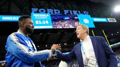 Georgia Tech legend, Hall of Famer Calvin Johnson’s Detroit Lions jersey going into the rafters