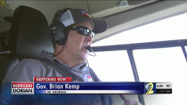 Gov. Kemp tours state as emergency agencies prepare for Dorian