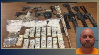 Georgia man arrested with more than $300,000 of meth and a dozen guns