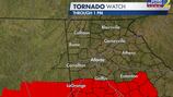 Tornado watch, severe thunderstorm watch issued for several Georgia counties until 1 p.m.