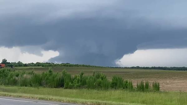 Massive funnel cloud moving through south Georgia near Blakely