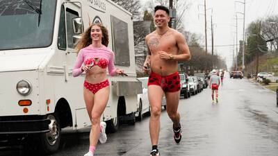 PHOTOS: Runners in undies fill streets of Atlanta for Cupid's Undie Run