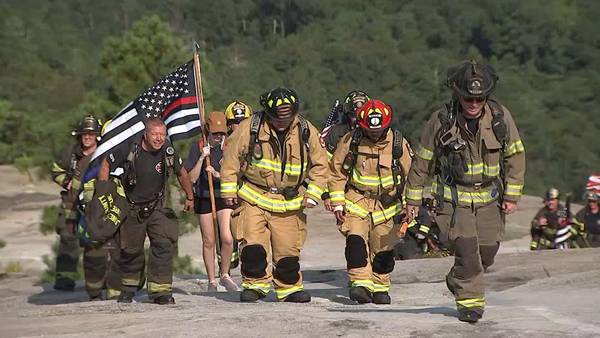 100+ firefighters climb Stone Mountain in full gear to honor lives lost on 9/11