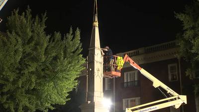 Crews begin removing Athens Confederate monument