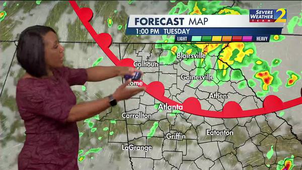 Tuesday weather: Chance of strong storms later today in parts of metro Atlanta