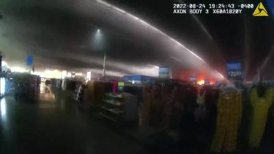 ‘Everybody out!’ Body camera footage shows officers searching for customers during Walmart fire