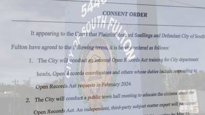 Man wins lawsuit against South Fulton over open records