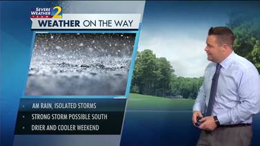 Friday weather: Rain moving in for morning commute, isolated storms possible