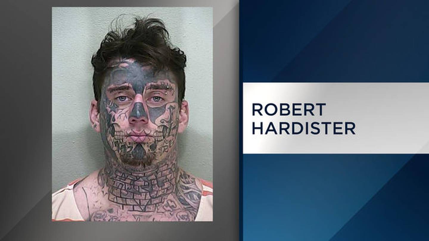 Florida man covered in facial tattoos arrested in car theft, police say