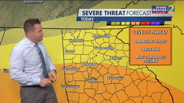 Damaging wind gusts, hail possible with another round of strong to severe storms