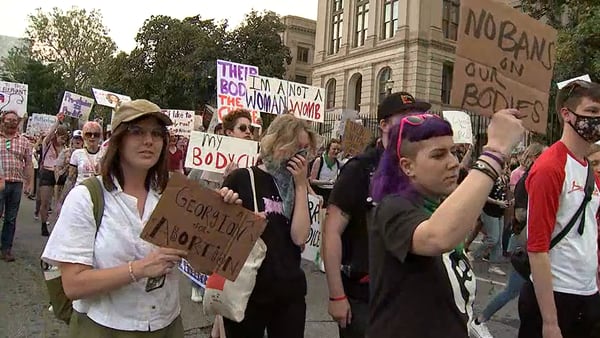 Protesters march through Atlanta over leaked US Supreme Court draft opinion on Roe v. Wade