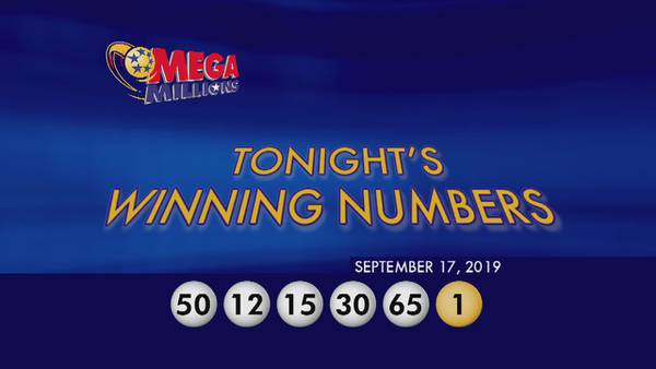 MegaMillions Winning Numbers 9/17/2019