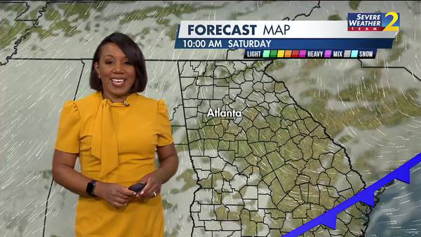 Mainly dry Saturday ahead