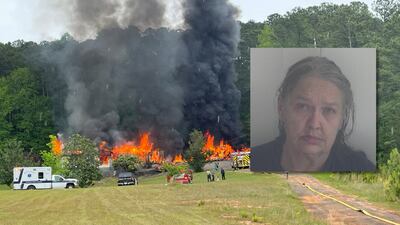 Metro Atlanta woman charged with burning down her own house